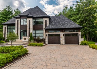Luxury house with front garage